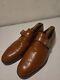 Church's Monk Strap Handmade Shoes Custom Grade 9.5 Brown With Wood Shoe Last Pt