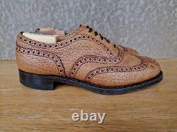 Church's Oxford Brogue Brown Shoes Mens UK 9G Wider Fit Custom Grade