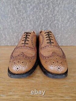 Church's Oxford Brogue Brown Shoes Mens UK 9G Wider Fit Custom Grade