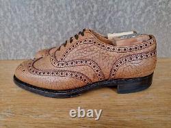 Church's Oxford Brogue Brown Shoes Mens UK 9G Wider Fit Custom Grade