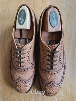 Church's Oxford Brogue Brown Shoes Mens UK 9G Wider Fit Custom Grade