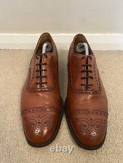 Church's Perth Brown Leather Derby Brogue Shoes Custom Grade Mens Size UK 8.5