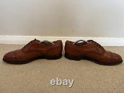 Church's Perth Brown Leather Derby Brogue Shoes Custom Grade Mens Size UK 8.5