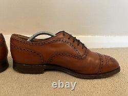 Church's Perth Brown Leather Derby Brogue Shoes Custom Grade Mens Size UK 8.5