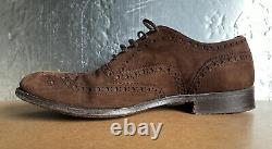 Church's Real Cape Buck Suede Custom Grade Oxford Brogues Mens UK Size 8 F