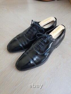 Church's Sackville black Patent custom grade leather shoes Size UK 7 F