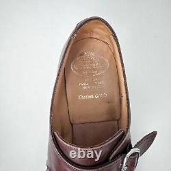 Church's Shoes Mens 8.5 Brown Monk Single Strap Custom Grade