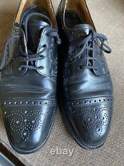 Church's Shoes UK 6.5 F Cromwell Black Leather Brogues Custom Grade 39.5 Eu