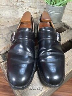 Church's Westbury Black Leather Monk Shoes Custom Grade Handmade UK8.5 EU42.5