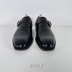 Church's Westbury Men's Custom Grade Black Leather Monk Shoes Buckle UK 8 Boxed