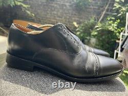 Church's black custom grade leather Philip shoes Size UK 11F Needs Laces