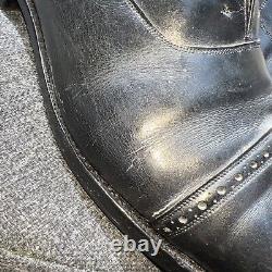 Church's black custom grade leather Philip shoes Size UK 11F Needs Laces