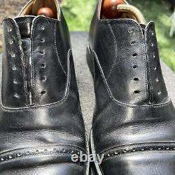 Church's black custom grade leather Philip shoes Size UK 11F Needs Laces