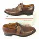 Church's Monk Strap 8.5 D 42.5 Brown Leather Custom Grade Buckle Loafer