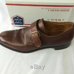 Church's monk strap 8.5 D 42.5 Brown leather Custom Grade buckle loafer