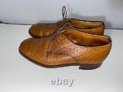 Church's vintage mens custom grade textured leather brown lace up shoes 8 F