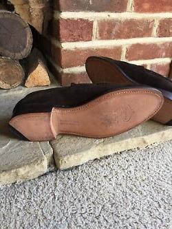 Church shoes Uk 9 Brown Suede Loafers Darwin Custom Grade Red Dot
