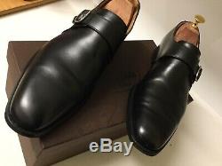 Churches Black Leather Custom Grade Monk Strap Shoes UK 11