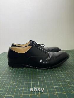 Churchill Black Formal Leather Lace Up Shoes UK Size 9.5 G Custom Grade Boxed