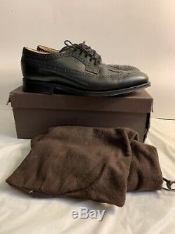 Churchs Black Leather Custom Grade Mens Wingtip Shoes Wilson Sz 10 F Worn Once