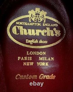 Churchs Custom Grade Made In England Polished Black Slip On Size 10.5
