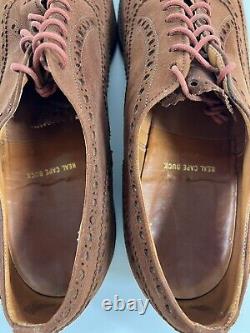 Churchs Custom Grade Real Cape Buck Leather Wingtip Brogue UK Size 13 A Narrow