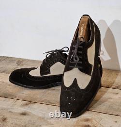 Churchs Filey Custom Grade Mens Brown Suede Brogue Derby Shoes Size 90f 9 F