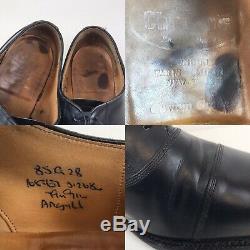 Churchs Shoes Argyll Black Calf Leather Custom Grade Size 85G 8.5 UK Mens Box
