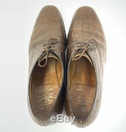 Churchs Wildebeest Leather Custom Grade Derby Plain Toe Shoes Brown UK 11 C