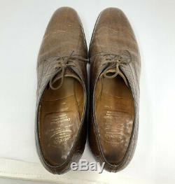 Churchs Wildebeest Leather Custom Grade Derby Plain Toe Shoes Brown UK 11 C