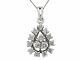 Contemporary 0.70 Ct Diamond And 18k White Gold Cluster Pendant 2000s