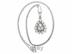 Contemporary 0.70 Ct Diamond and 18k White Gold Cluster Pendant 2000s