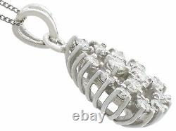 Contemporary 0.70 Ct Diamond and 18k White Gold Cluster Pendant 2000s