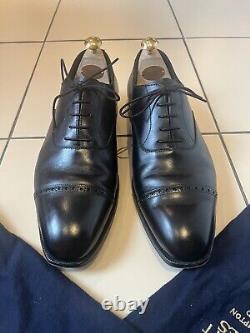 Crockett & Jones Belgrave Black Hand Grade UK 9.5 E RRP £670 + Shoe Bags