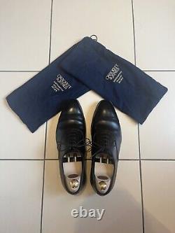 Crockett & Jones Belgrave Black Hand Grade UK 9.5 E RRP £670 + Shoe Bags