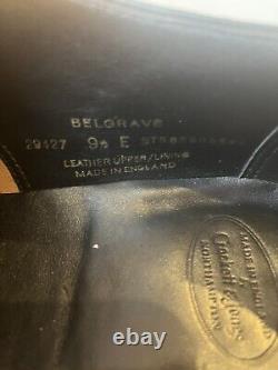 Crockett & Jones Belgrave Black Hand Grade UK 9.5 E RRP £670 + Shoe Bags