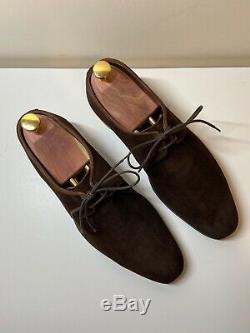 Crockett & Jones HAND GRADE STANLEY Brown Suede Lace Up Shoes UK 7 E