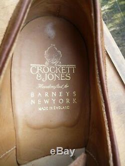 Crockett & Jones Hand Grade Derby Brown / Tan Suede Uk 10 Excellent Cond