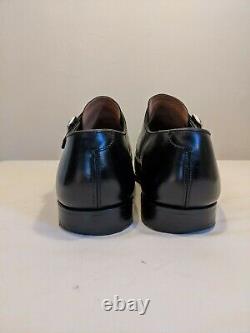 Crockett & Jones Hand Grade'Seymour 2' Double Monk Strap Black Shoes Size 8