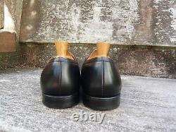 Crockett & Jones Loafers Shoes Hand Grade Black Leather Uk10.5 Mens Superb Cond