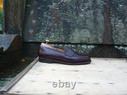 Crockett & Jones Loafers Shoes Hand Grade Brown Burgundy Leather Uk6 Mens Unworn