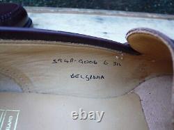 Crockett & Jones Loafers Shoes Hand Grade Brown Burgundy Leather Uk6 Mens Unworn