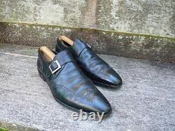 Crockett & Jones Monkstrap Shoes Hand Grade Black Leather Uk10 Mens Chadwick