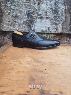 Crockett & Jones Monkstrap Shoes Hand Grade Black Leather Uk8.5 Mens Exc Cond