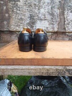 Crockett & Jones Monkstrap Shoes Hand Grade Black Leather Uk8.5 Mens Exc Cond