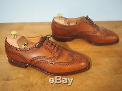 Crockett & Jones UK 8.5F US9.5 Hand Grade Downing Tan Wingtip Oxford Dress Shoes