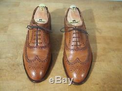 Crockett & Jones UK 8.5F US9.5 Hand Grade Downing Tan Wingtip Oxford Dress Shoes