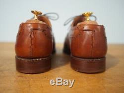 Crockett & Jones US 9.5 UK 8.5F Hand Grade Downing Tan Wingtip Oxfords Shoes