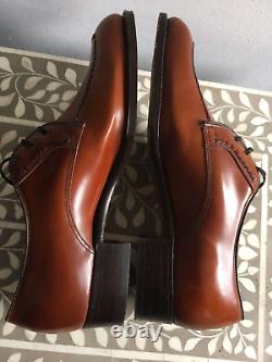 Crockett & Jones hand grade chestnut brown leather lace up shoes, vvgc, size 8 F