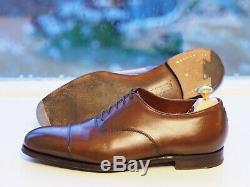 Crockett and Jones hand grade Audley brown antique calf leather oxfords 6 E